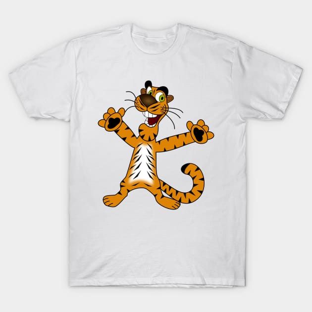 Happy Tiger T-Shirt by DrDesign